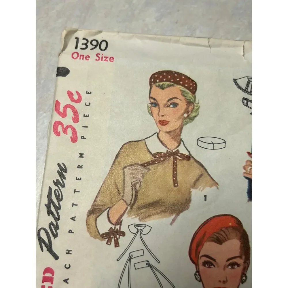 Vintage 1950's Simplicity Pattern #1390 Women's Accessories One‎ Size